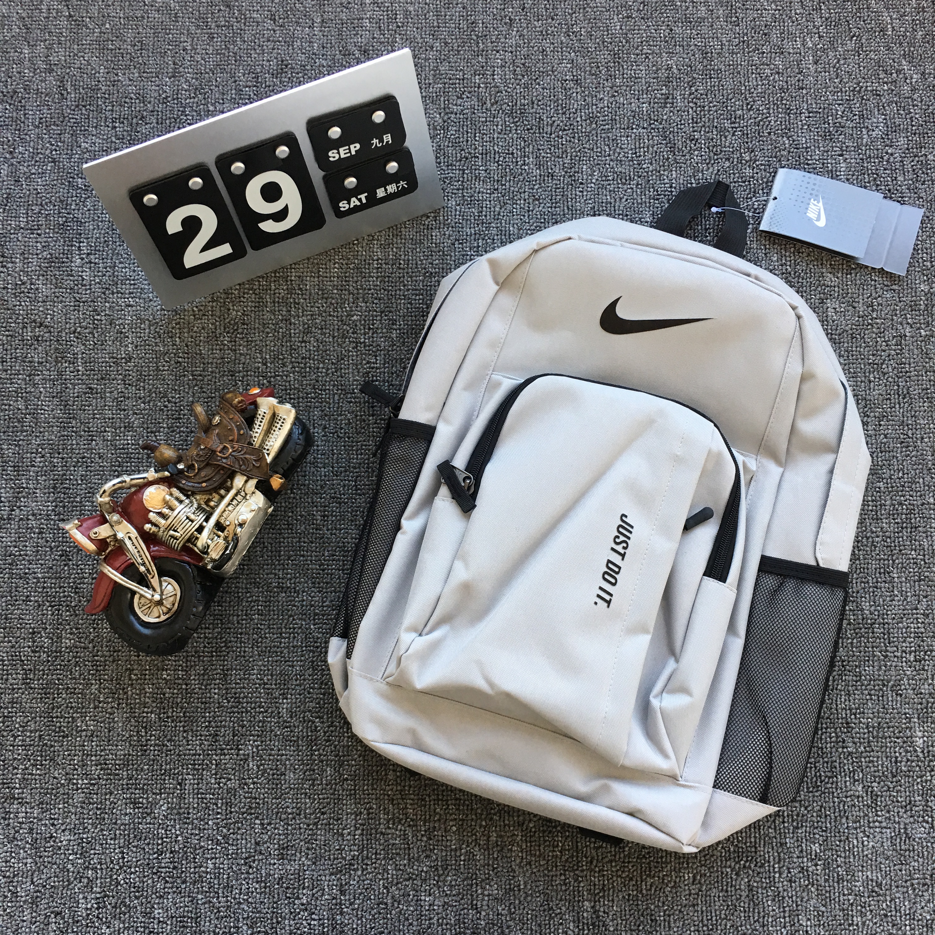 Nike Backpack Just Do It White Black